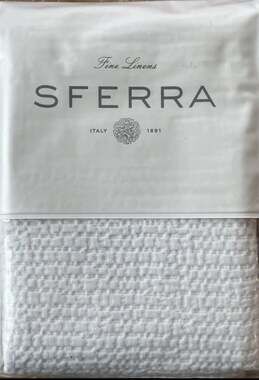 SFERRA~1 EURO SHAM~GINTO~Made in ITALY~# 4292~White~100% Cotton/Free Shipping!